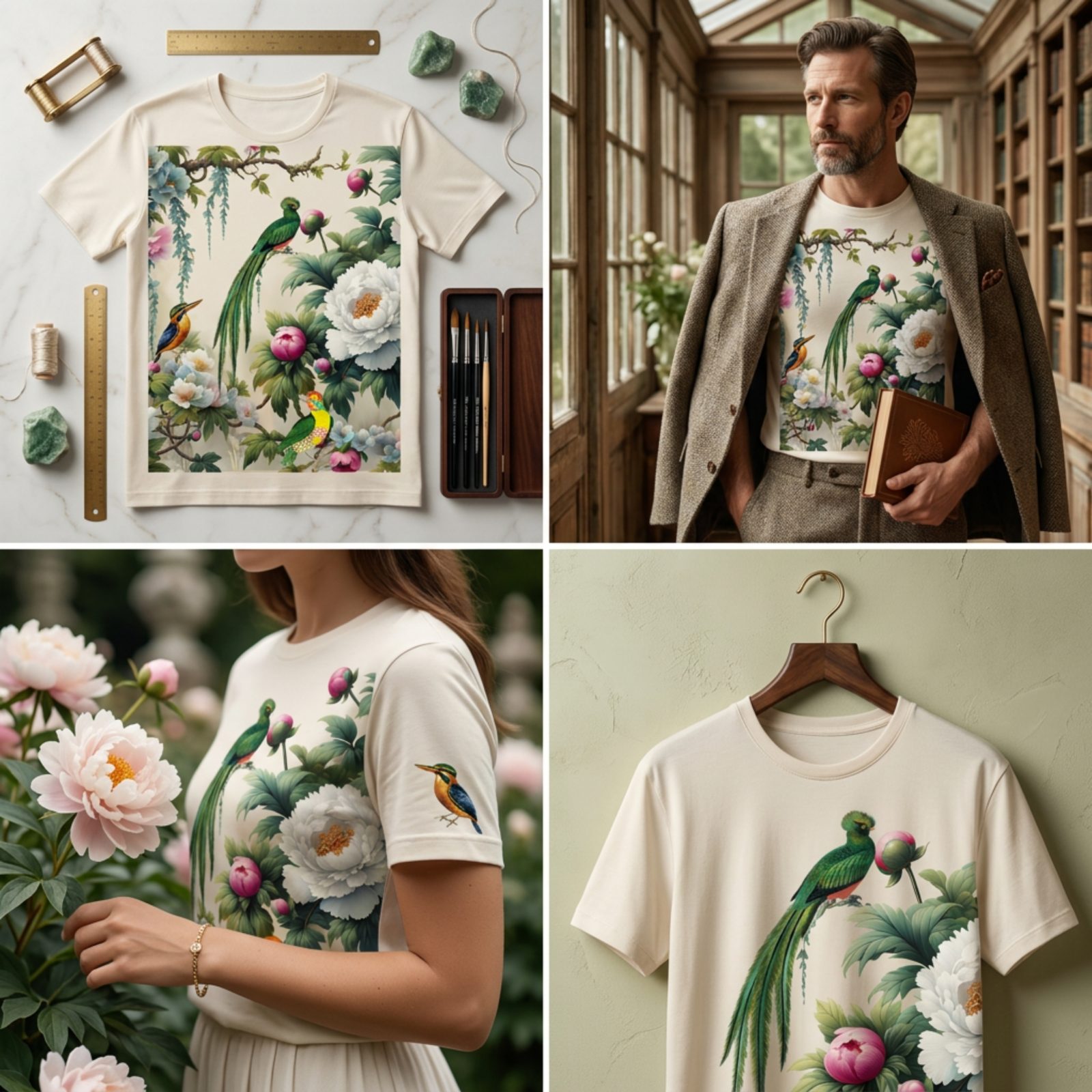 T'DAA Secret Garden graphic tee lookbook