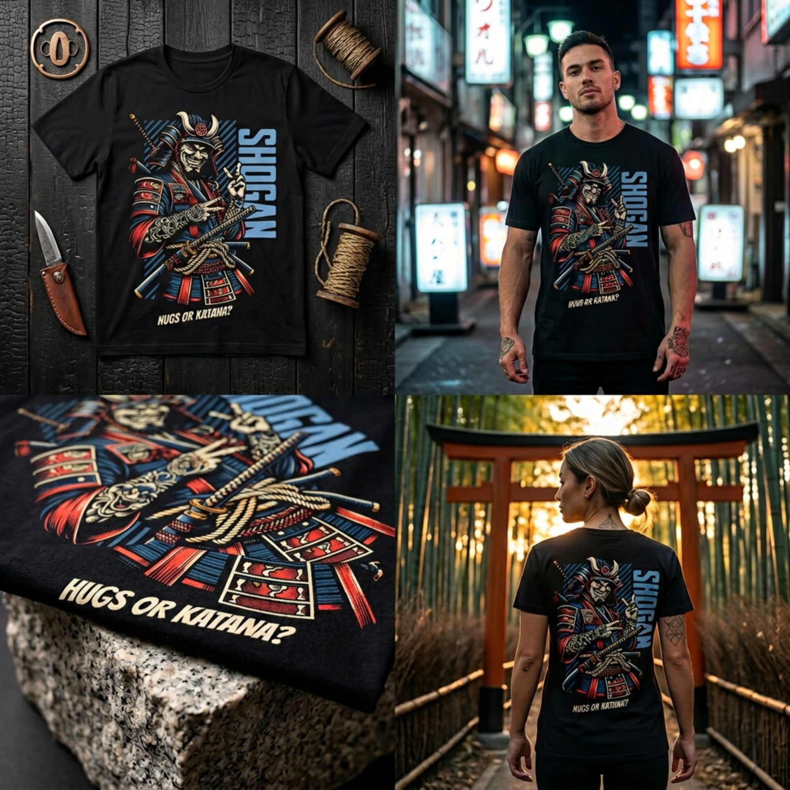 T'DAA Shogun graphic tee lookbook