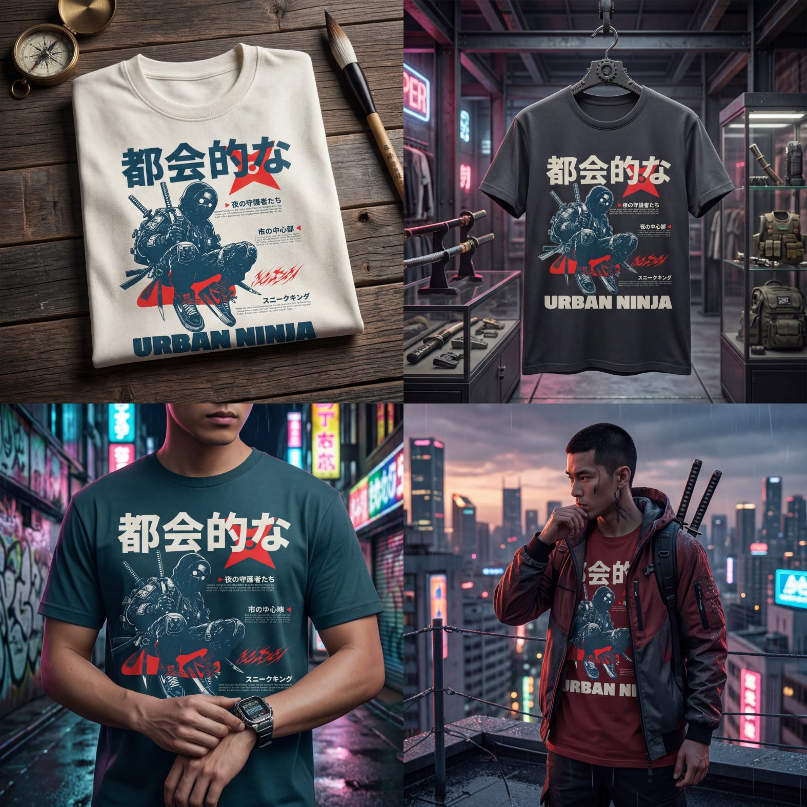 T'DAA Urban Ninja graphic tee lookbook